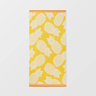 Xl Jacquard Pineapple Beach Towel Yellow - Sun Squad™ : Target