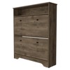 SKRAN Shoe Cabinet with 2 Flip Drawers and 1 Open Shelf,Shoe Rack Storage Organizer with Top Surface Freestanding Cabinet for Closet Hallway Entryway - 4 of 4