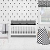 Bacati - Dots Stripes Black/White 6 pc Crib Bedding Set with Long Rail Guard Cover - 4 of 4