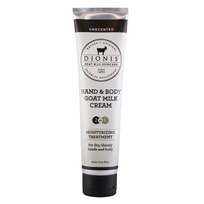 Dionis Goat Milk Hand & Body Cream Unscented, 3.3 oz.
