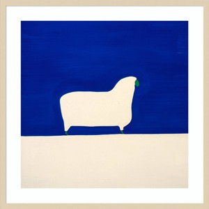 33"x33" Sheep by Cristina Rodriguez Wood Framed Wall Art Print Brown - Amanti Art: Modern Decor, Acrylic & Fir Wood, Wire Mounted - 1 of 4