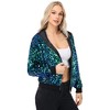 Anna-Kaci Women's Zip-Up Hoodie Jacket with Allover Sequin Embellishments and Ribbed Trim - 4 of 4