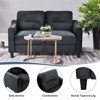 RISOKEYS Loveseat Sofa - Velvet Love Seat Couch for Living Room, Small Modern Loveseat Sofa Couch, Removable Cover for Apartment Living Room, Black - 4 of 4
