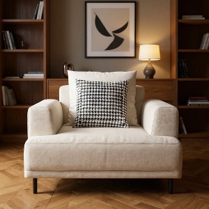 Gaoyangjiaju 40.55 Inch Linen Armchair with Metal Legs for Living Room - 1 of 4
