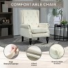 CAVINAS PU Leather Upholstered Accent Chair with Rubber Wood Legs, Modern Armchair with Wide Backrest for Living Room or Bedroom - 2 of 4