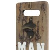 HomeRoots 18" Brown Rustic Solid Wood Man Cave Bottle Cap Catcher Wall Decor - 4 of 4