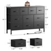 Gikpal 10 Drawer Dresser, Dresser TV Stand with Power Outlet, Bedroom Dresser, Chest of Drawers for 55'' Long TV, Dresser for Storage and Organization - 2 of 4