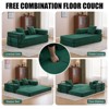 Flannel Convertible Floor Sofa Bed - Comfortable Futon Couch with Pillow Back Support and Armrests for Living Room & Bedroom - 4 of 4