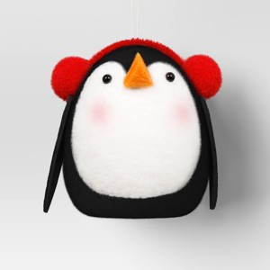Christmas Felted Wool Penguin Ornament with Earmuffs - Wondershop™ - 1 of 3