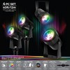 Monster 4pk Smart Spotlights: Outdoor Landscape Lighting, Multicolored, Electric, UL Listed, All-Weather Design, 150 Lumens - 2 of 4