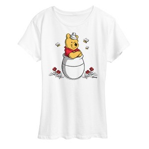 Women's - Winnie the Pooh - Honey Pot with Bees Short Sleeve Graphic T-Shirt - 1 of 4