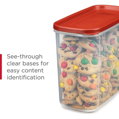 Rubbermaid Dry Food Storage Container, Kitchen Organizer w/ Flip-Top Lid, 2 Pack — фото 3