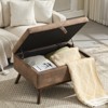 FONTOI Storage Bench, Compact Storage Organizer Coffee Table Suitable for Entryway Bedroom Living Room, Coffee, 23.23"*17.72"*31.5" - 4 of 4