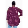 Avenue Women's Plus Size Cold Shoulder 3 Bar Print Top - 3 of 4