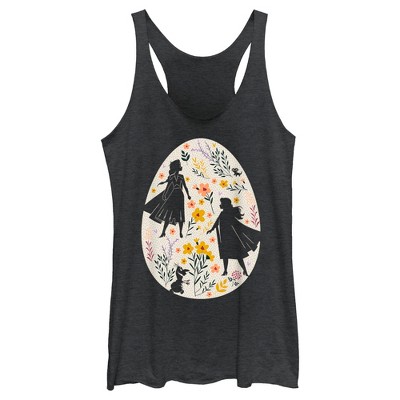 Women's Disney Princess Arch Racerback Tank Top - Black Heather