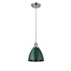 Plymouth Dome - 1 Light Cord Hung Mini Pendant In Industrial Style-11.25 Inches Tall and 7.5 Inches Wide - 1 of 1