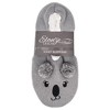Elanze Designs Koala Grey Women's Animal Cozy Plush Lined Non Slip Fuzzy Slipper - Medium - 3 of 4