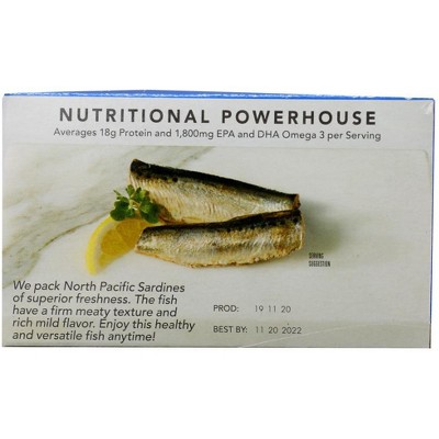Wild Sardines in Water with Sea Salt - 12ct Case