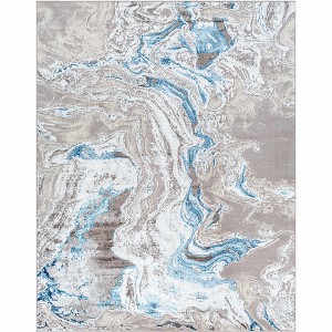 Hauteloom Speldhurst Blue Marble Rug - 1 of 4