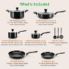 Nutrichef Metallic Ridge Line Nonstick Cooking Kitchen Cookware Pots And Pan  Set With With Lids And Utensils, 12 Piece Set, Gray : Target