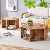 KTMBDW Hexagonal Coffee Table Set of 2, Modern Coffee Table with Multi-Hole Storage Design and Chic Pattern for Living Room, Home Small Space - 4 of 4