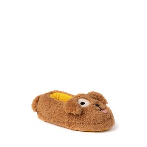 Dearfoams Kid's Emery Critter Closed Back Animal Slipper - 1 of 4