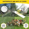 Outdoor Metal Chicken Coop with Dual Doors, Galvanized Chicken Run with Waterproof UV Cover, Large Spire Roof Hen House, 9.8' x 19.7' x 6.6' - 2 of 4