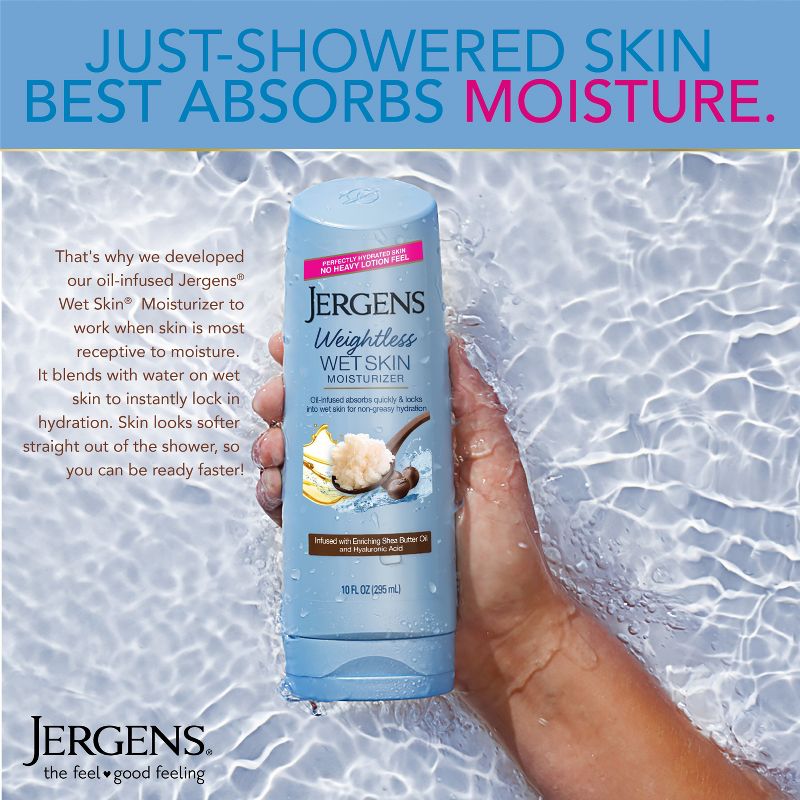 Jergens Wet Skin Moisturizer Body Moisturizer, In-Shower Lotion, Weightless Moisturizer Scented - 10 fl oz, 5 of 10
