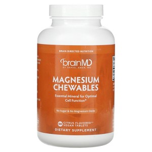 BrainMD Magnesium Chewables, Citrus, 150 mg , 60 Vegan Tablets - 1 of 2