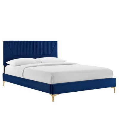 Modway Yasmine Channel Tufted Performance Velvet Twin Platform Bed