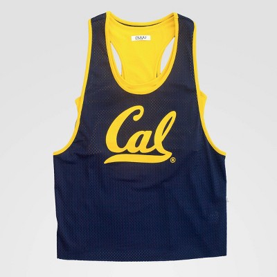 NCAA California Golden Bears Mesh Tank Top with Attached Sporty Bralette - Navy XS