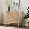 Syemin Decorative Storage Cabinets, 2 Door Storage Cabinet Sideboard, Suitable for Living Room, Entryway and Kitchen Dining Room, - 2 of 4