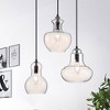 17" x 17" x 14" 3-Light Beveen Pendant Black - Warehouse Of Tiffany: ETL Listed, Glass Shades, Metal Canopy - 2 of 2