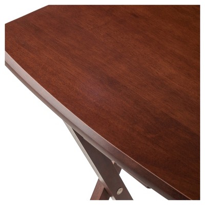 Winsome Oversized Walnut Snack Table Set, 5-Piece