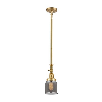 Bell - 1 Light Stem Hung Tiltable Mini Pendant In Industrial Style-14 Inches Tall and 5 Inches Wide