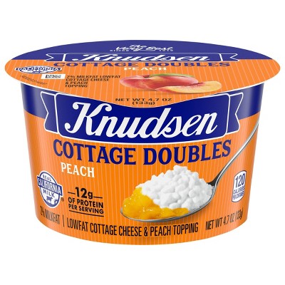 Knudsen Peach Cottage Cheese Doubles - 4.7oz