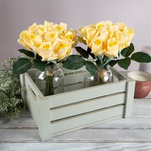 Pure Garden 24Pc Real Touch Rose Artificial Flowers with Stems - 1 of 4