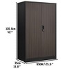 Metal Storage Cabinet with Locking Doors and Adjustable Shelf, Folding Filing Storage Cabinet , Folding Storage Locker Cabinet for Home - 2 of 4