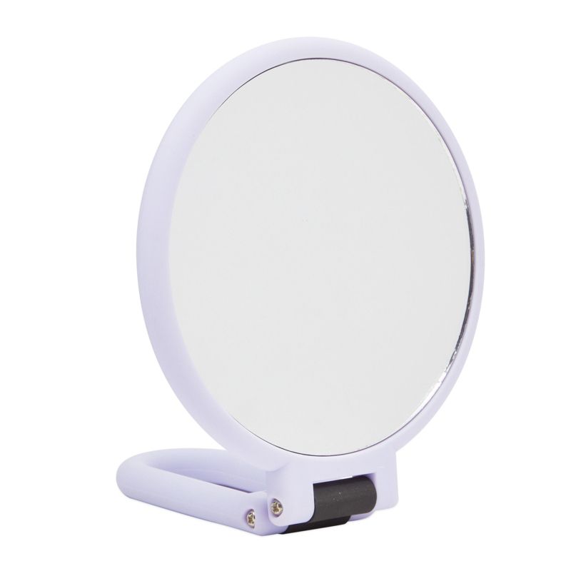 Glamlily Purple Hand Held Magnifying Mirror for Makeup, Travel, 1/10x Magnification (5.35 in), 1 of 10