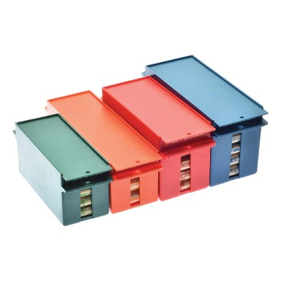 Multicolor Plastic Lockable Coin Storage Boxes Set