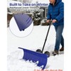 29/36-Inch Wide Snow Shovel w/ Wheels, Heavy Duty Metal Snow Pusher Shovel w/5-Position Angled Blade & Adjustable Handle - 4 of 4