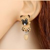 Brown Puppy 3D Dog Dangle Earrings for Girls Ginger Lyne Collection - image 2 of 4