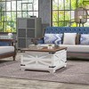 31.5" Particleboard & MDF Flip Top Coffee Table with Hidden Storage and Farmhouse Design - 2 of 4