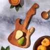 Gulches Decorative Bowls: Guitar-Shaped Wooden Serving Platter - Artistic Tableware Accent - 2 of 4