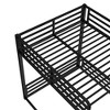 Kumasinova Metal Bunk Bed,Heavy Duty Floor Bunk Bed with Ladder,High Guardrail for Kids,Adults,School,Bedroom,Noise Reduced - 3 of 4