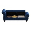 NicBex 64.5 Inch Storage Ottoman Bench Modern Nails Button Tufted Velvet Bench with Unique Arms for Living Room, Bedroom, Entryway - 3 of 4