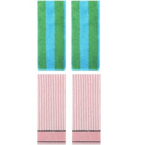REGALWOVEN 4 Pcs Cotton Soft Absorbent Stripe Pattern Bathroom Hand Towel - 1 of 4