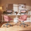 Yaheetech Set of 2 Swivel Upholstered Desk Chair with Tufted Shell-Shaped Back and Adjustable Seat Height - 2 of 4