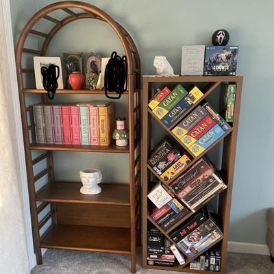 72" Holladay Curved Wooden Bookcase Brown - Threshold™ Designed With