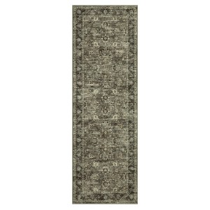 Washable Vintage Floral Living Room Rugs, Distressed Print Non Slip Bedroom Carpet, Retro Accent Large Dining Room Kitchen Rugs for Home Office - 1 of 4